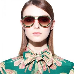 Gucci Red and Green Aviators